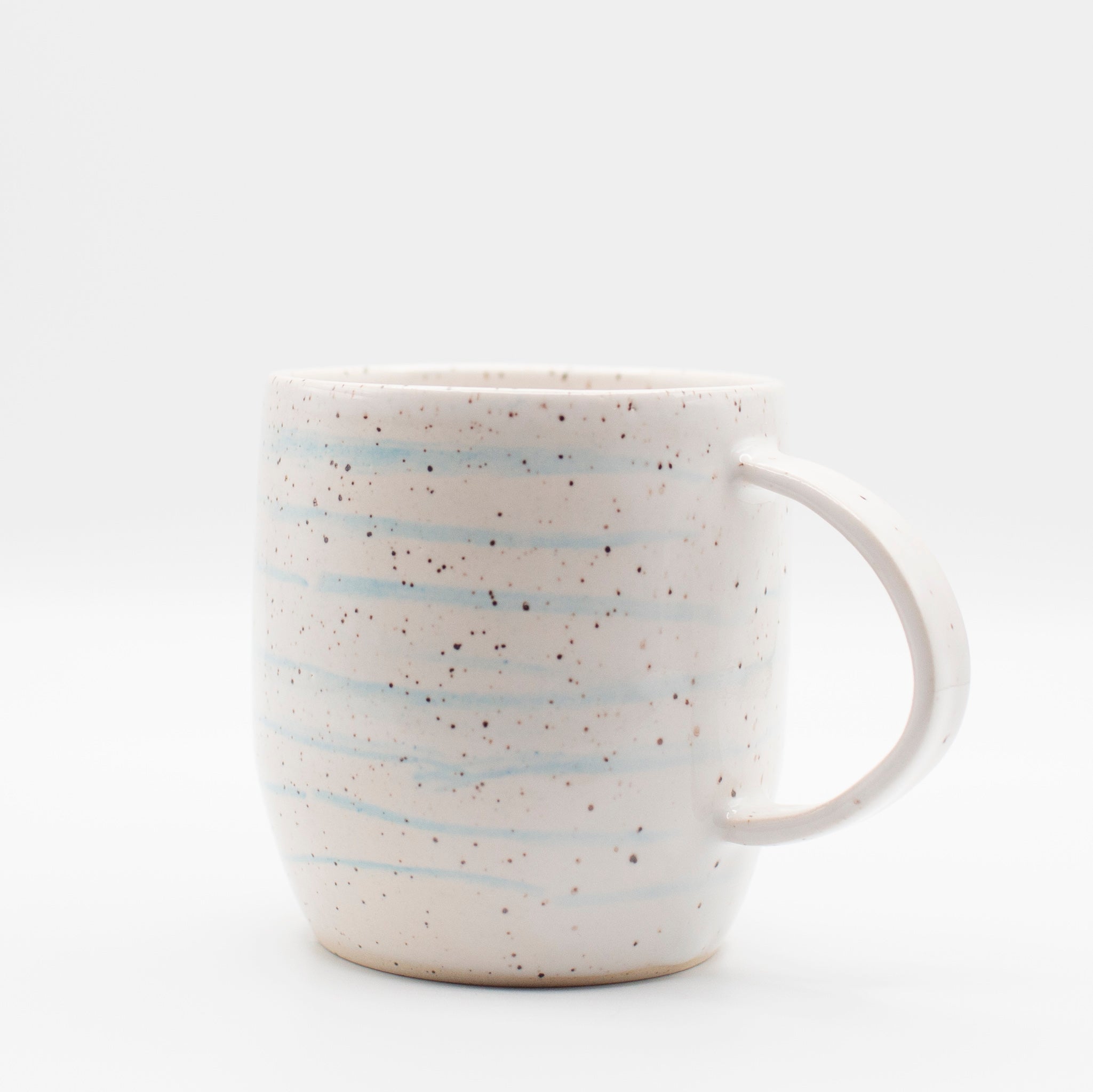 mug with blue lines