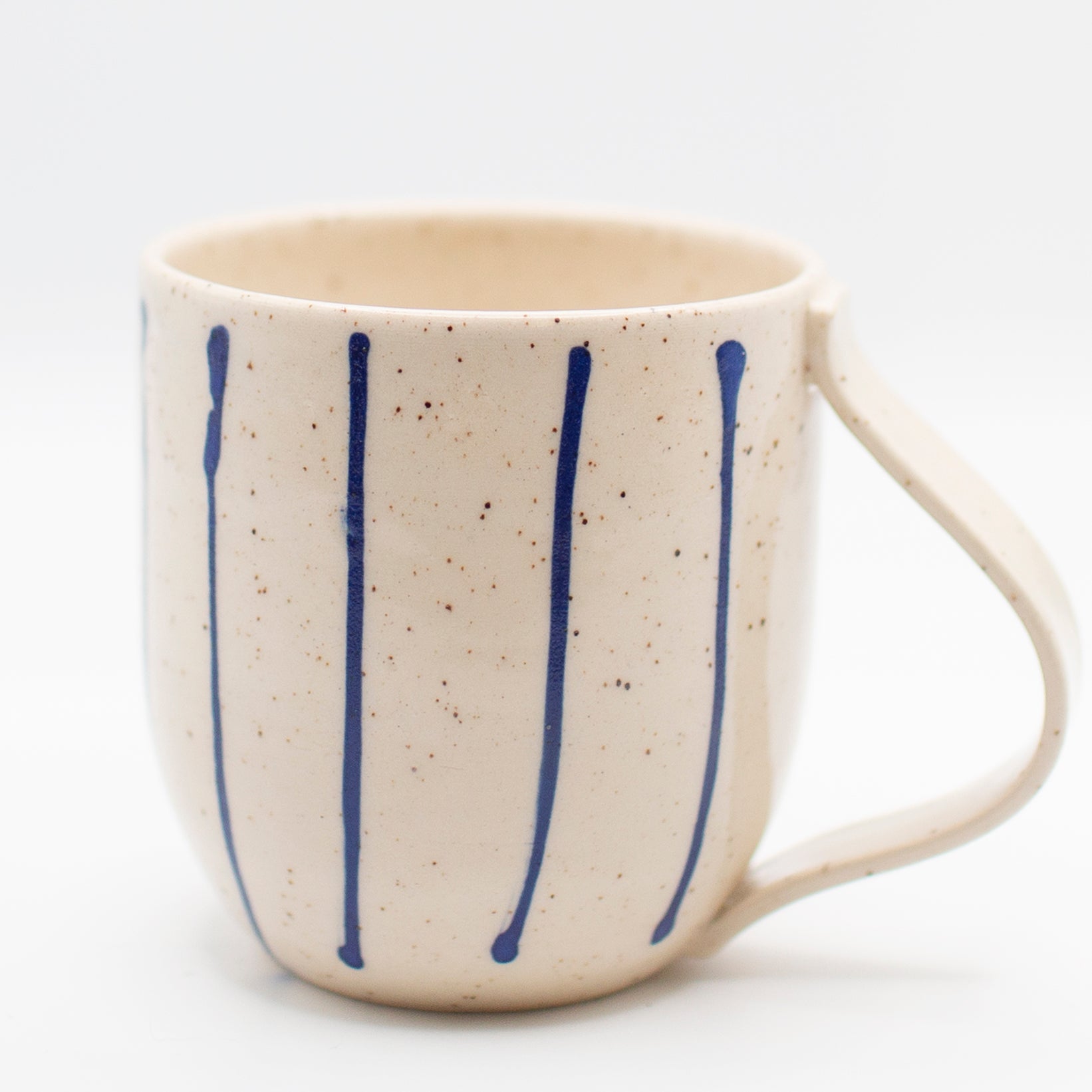 mug with blue lines