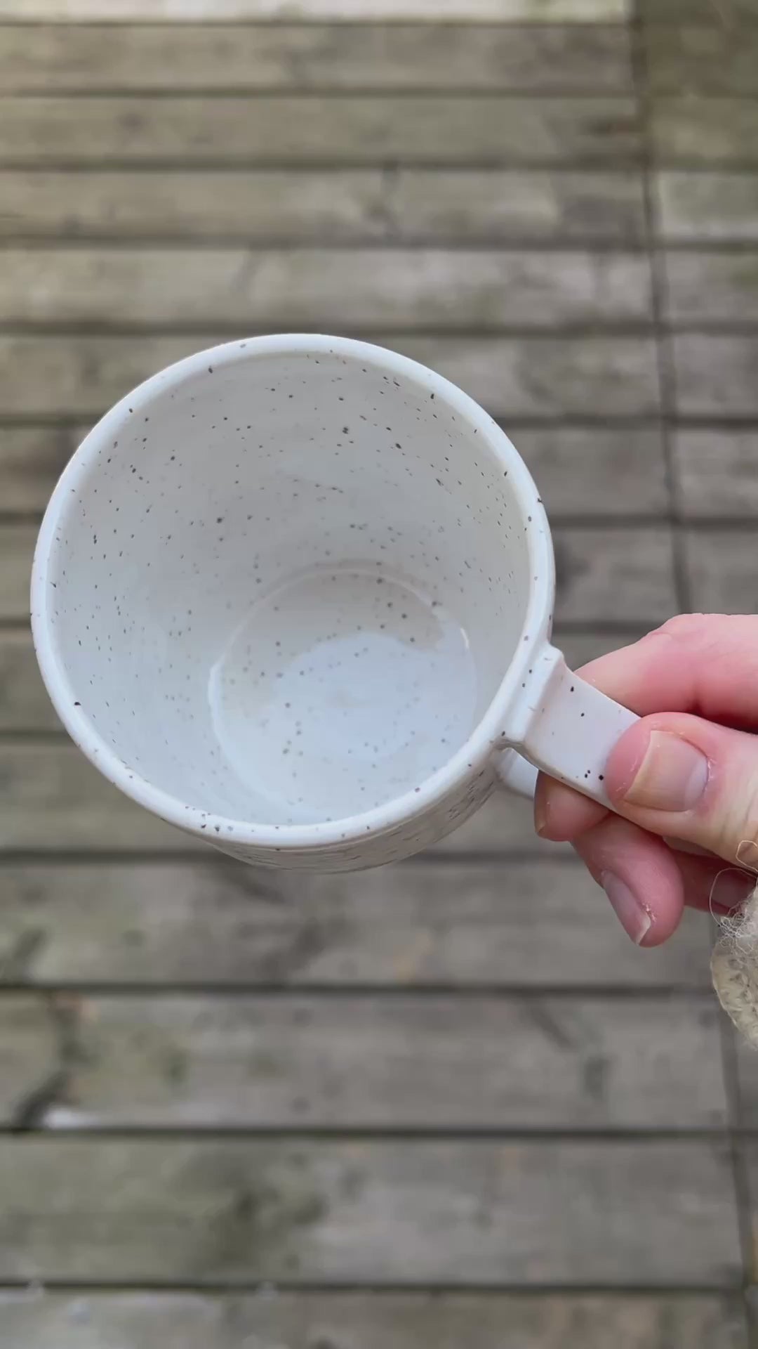 mug with blue lines